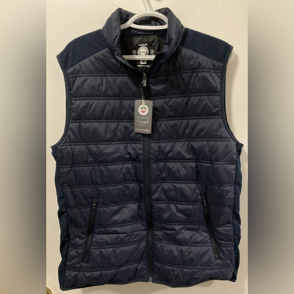 Flag & Anthem Men's Navy Quilted Vest Size Medium
